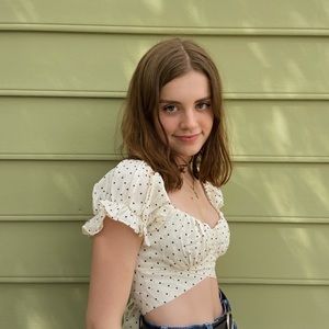 Verge Girl Tied Polka Dot Crop Top